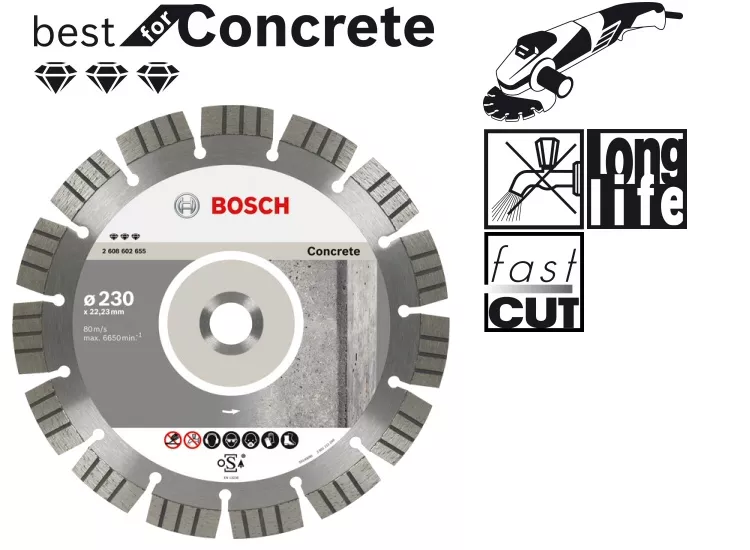 Disque diamanté à tronçonner Best for Concrete BOSCH